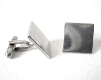 Vintage Prosa Square Sterling Silver Cufflinks Made In Mexico