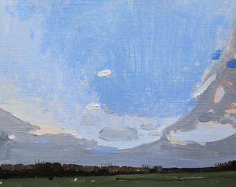 Passage #2, Easter, Original Spring Landscape Painting on Paper, Stooshinoff