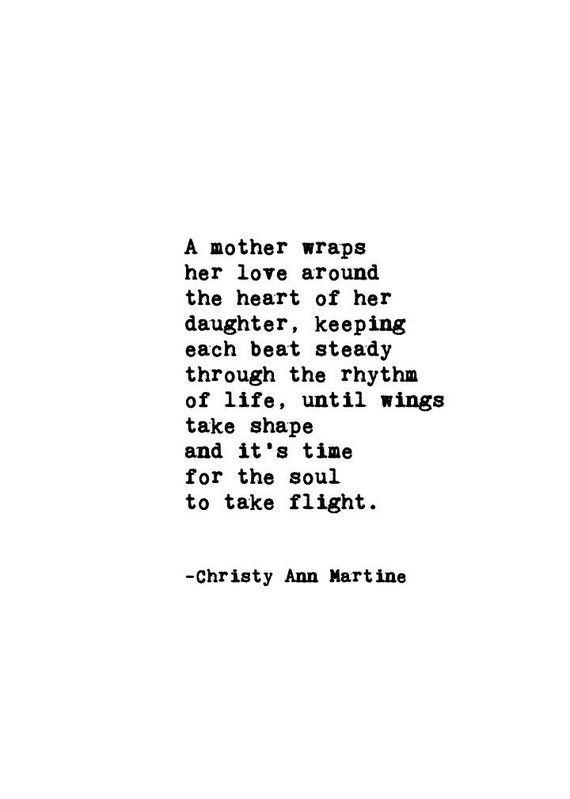 Mothers Day Gift from Son or Daughter - Mother's Day Poem Print - Typewriter Font