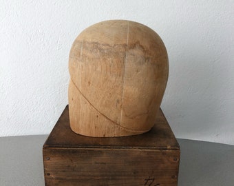 Vintage Antique Balsa Wood Millinery Hat Block Mold