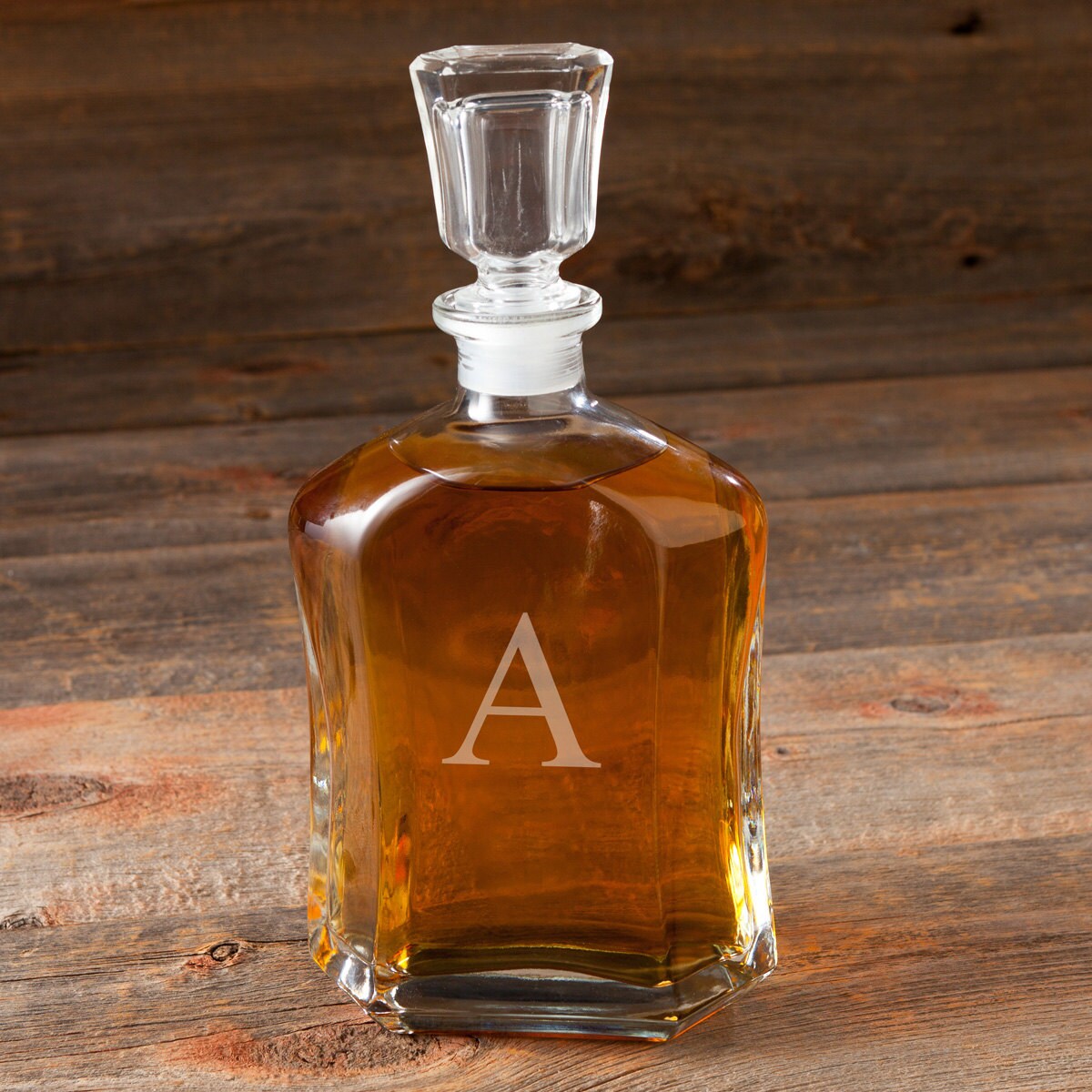 Glass Decanter Personalized Whiskey Decanter Monogrammed