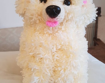 Crocheted Bichon Frise Puppy