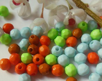 set of 50 plastic round beads