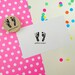 Baby or child foot or hand print custom stamp - personalized rubber stamp - footprint - custom rubber stamp
