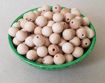 SALE! Wholesale 20 mm 13/16'' 10/20/30/50 pcs wooden beads Beech Wooden beads Teething beads Unfinished natural organic beads Toy supplies