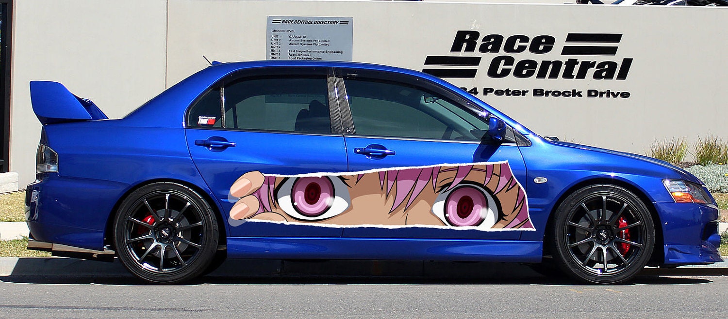 Anime Eyes Full Color Car Vinyl Design Sexy Anime Car wrap.