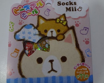 Japan Mind Wave kawaii SOCKS MII 71pcs stickers flake