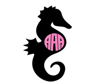 Seahorse decal | Etsy