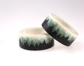 Misty Forest Washi Tape/Striped Washi / Masking tape/ japanese washi tape/Planner Supplies/OT062
