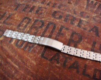 Stainless Women's Clasp Watch Band Silvertone Women's Clasp Watch Band