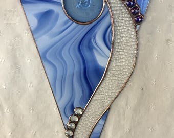 Abstract Blue Triangle panel