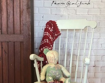 Vintage Rocking Chair Rustic Rocking Chair Farmhouse Rocking Chair Nursery Chair Vintage Furniture Vintage Chair Baby Shower Gift