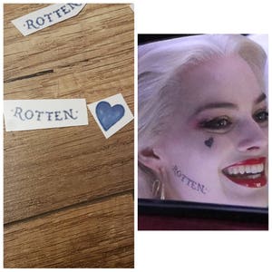 Harley Quinn Face Temporary tattoo suicide squad
