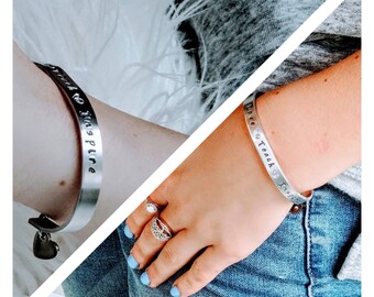 Teacher Gift, Teacher Bracelet, Teacher Christmas Gift, Teacher Appreciation, Aid Gift, Personalized Teacher Jewelry, Custom Cuff