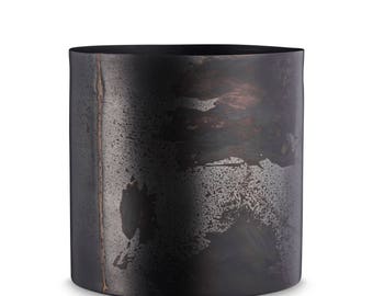 Black Metal Flower Pot by H. Skjalm P. - 10 cm, 14 cm, 18 cm