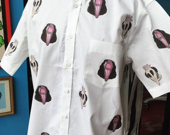 Beetlejuice button-down shirt by Jaime Knight