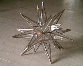 Stained Glass Moravian Star Tree Topper
