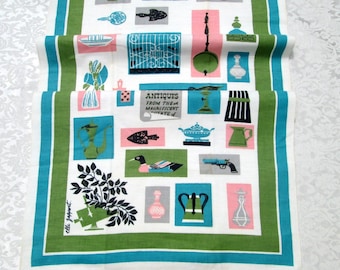 Vintage Startex Towel Kitchen Linens Designer Signed Elli Zappert Wonder Dri Americana Dish Cloth Mid Century Hand Tea Towel Vintage Linens