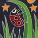 Midnight Ladybug by David Venne mono deluxe Needlepoint Canvas