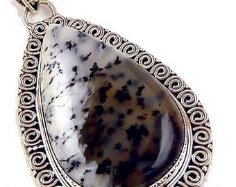 DENDRITIC Opal PENDANT natural stone, dendritic Opal pendant, dendrite Opal jewelry, y47.9