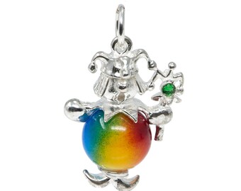 Sterling Silver Harlequin Jester Charm For Bracelets