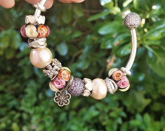 Beaded Bracelet Sterling Silver Made to Order