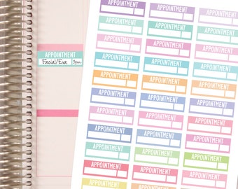 Planner Stickers Appointment Stickers - Pastels