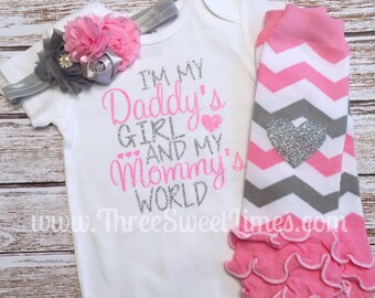 Baby Girl Clothes Im My Daddys Girl In My Mommys World Bodysuit Opt