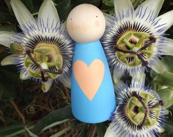 Hand Painted Kokeshi Peg Doll