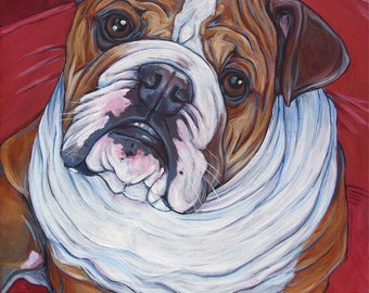 10 x 10 Custom Pet Portrait Acrylic Painting on