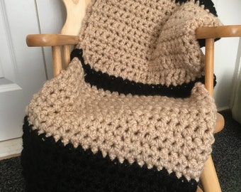 Chunky crochet blanket, crochet throw, knee blanket, living room decor, bedroom decor