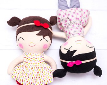 Hand made doll, rag dolls, modern doll, fabric doll, cloth doll, gift for a girl,