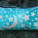 Moon and Stars flat bottom bag, flat bottom pouch, makeup bag, knitting notion pouch, Pick your color, The Zini
