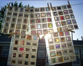 100 Vintage 35mm Slides in Cardboard Frames - Vintage Photo Slides - Picture Slides for Altered Art