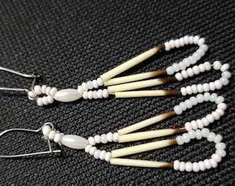Vintage Porcupine Quill Earrings