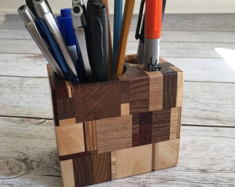 Wood Pencil Holder 