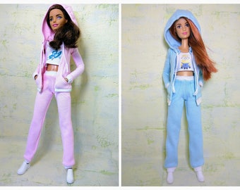 Barbie clothes - Barbie hooded jacket/ Barbie top/ Barbie pants/ Barbie casual/ Barbie hoodie/ Barbie sportswear (M2M, Model, Fashionista)