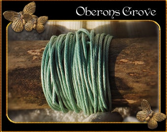 1mm Cord, thread, waxed cord, jewelry cord, 10m long, seagreen
