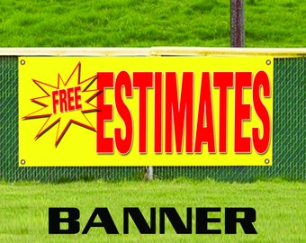 Free Estimates Auto Information Specifications Advertising Vinyl Banner Sign
