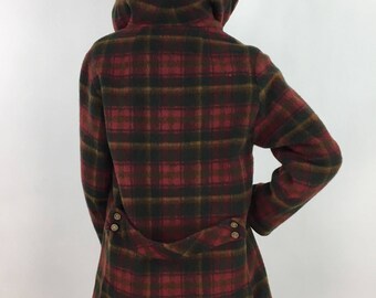 1960s plaid jacket/60s plaid sherpa lined jacket