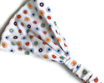 READY TO SHIP Baby bandana 6-12M, baby girl bandana, baby boy bikers headband, toddler head scarf, wide headband, baby girl hair wrap, dots