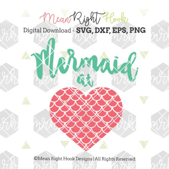 Mermaid At Heart svg Mermaid svg Summer svg kids SVG design