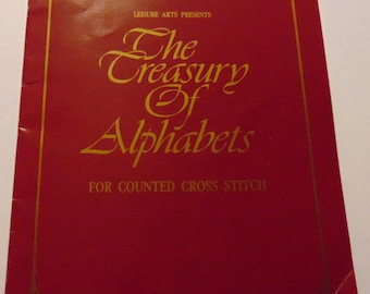 Counted Cross Stitch booklet "The Treasury of Alphabet" 1989