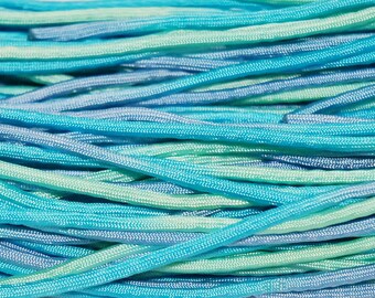 50 Feet - Aqua Marine Hand Dyed Bright Paracord