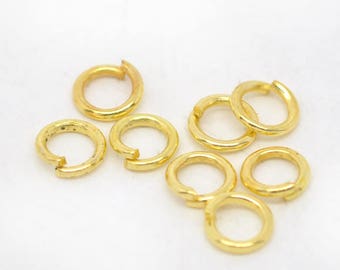 Gold Plated Jump Rings, 4mm Gold Jump Rings, 4mm Jump Rings, 4mm Split Rings, 4mm Gold Plated Jump Rings, Jump Rings, 4mm Jump