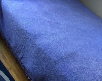 Vintage Lavender Chenille Bedspread Thin Stripe