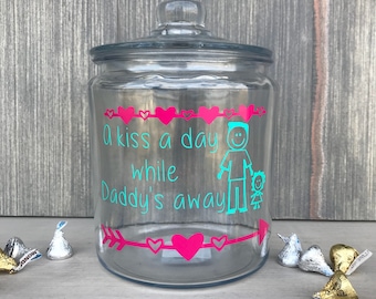 Kiss Jar, Deployment Countdown, A Kiss A Day While Daddy's Away