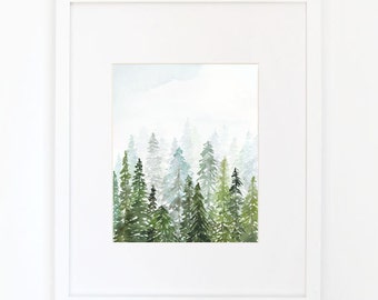 Evergreen - Watercolor Art Print