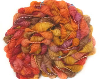 Handspun Art Yarn handdyed Merino wool coils