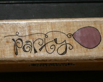 NEW - Party Balloon Rubber Stamp
